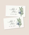 Pegatinas rectangulares horizontales para bodas jacintos silvestres