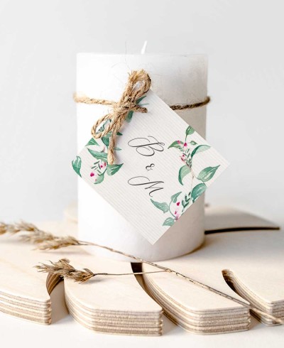 Etichette Quadrate Collezione Botanica