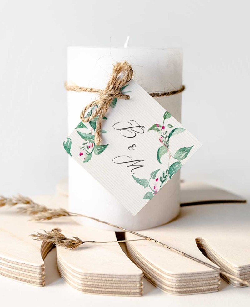 Etichette Quadrate Collezione Botanica