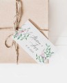 Etiqueta rectangular hiedra y brezo para bodas