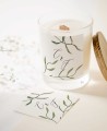 Square sticker with olive bouquets
