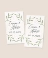 Autocollant rectangulaire vertical avec bouquets d’olives collection botanique