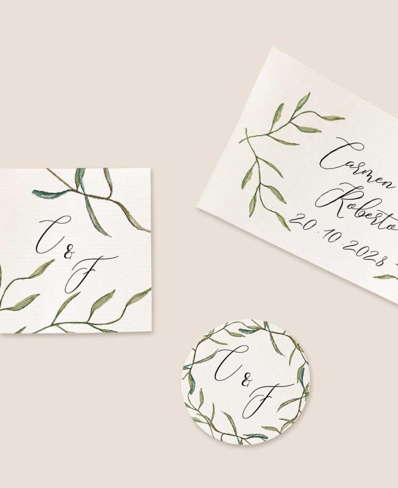 Formatos pegatinas para recuerdos de boda con olivo Formatos pegatinas para recuerdos de boda con olivo
