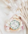 Adesivo circular para lembranças de casamento de hera e urze