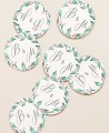 Autocollants ronds pour cadeaux de mariage collection botanique