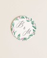 Pegatina circular para detalles de boda hiedra y brezo