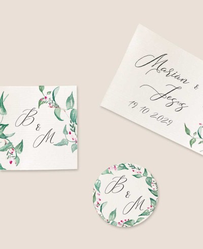Formats decorative stickers botanical collection