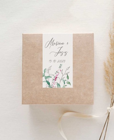 Pegatinas rectangulares verticales para decorar colección hiedra y brezo