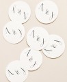 Round stickers for minimalist wedding gifts
