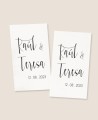 Pegatinas rectangulares verticales para detalles de boda colección fotomatón