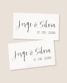 Horizontal rectangular sticker for wedding details collection photo booth