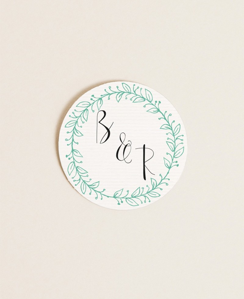 Autocollant circulaire pour détails de mariage collection polaroid Autocollant circulaire pour détails de mariage collection polaroid