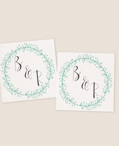 Square sticker for wedding details polaroid collection