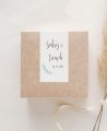 Pegatina rectangular vertical para regalos de boda minimalistas