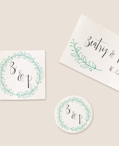 Formatos pegatinas para bodas colección polaroid