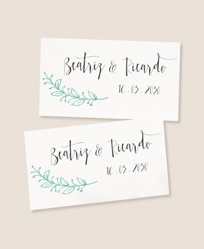 Autocollant rectangulaire horizontal pour détails de mariage collection polaroid