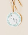 Round label for wedding details polaroid collection