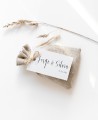 Etiquetas retangulares para presentes de casamento personalizados minimalistas