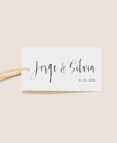 Etiqueta rectangular para detalles de boda colección fotomatón