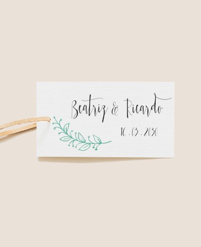 Decoración para detalles de boda elegantes con ramillete olivo