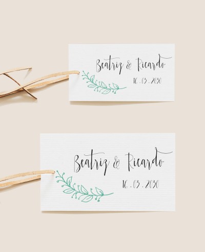 Etichette decorative per bomboniere in stile polaroid
