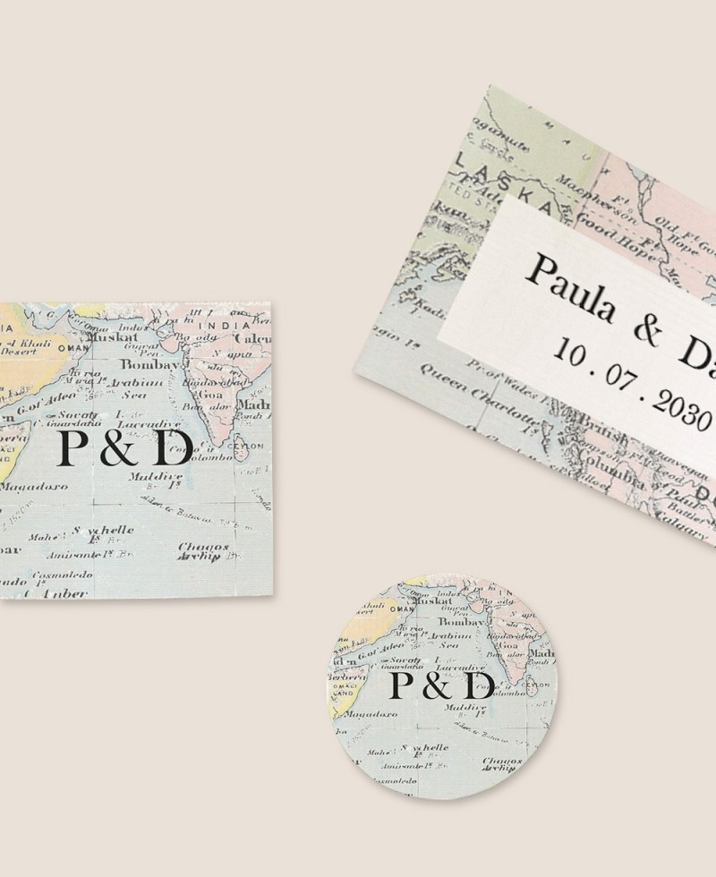 Formatos pegatinas para detalles de boda colección mapa Formatos pegatinas para detalles de boda colección mapa