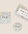 Formatos pegatinas para detalles de boda colección mapa