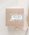 Pegatinas rectangulares horizontales para detalles de boda mapa