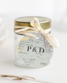 Étiquettes circulaires pour les cadeaux de mariage carte du monde