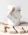Étiquettes carrées pour les cadeaux de mariage carte de collection