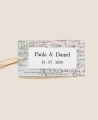 Rectangular label for wedding memories, themed collection