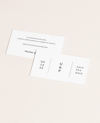 Hochzeitskarte für Gastgeschenke minimalistische Manhattan-Kollektion
