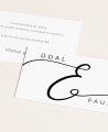 Minimalistische Hochzeitskarte für Gastgeschenke