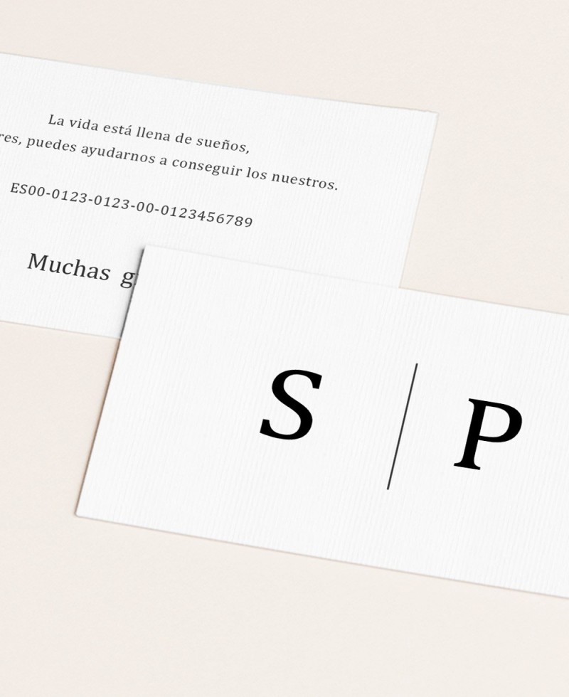 Hochzeitskarten für Gäste aus der minimalistischen Tokio-Kollektion