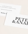 Hochzeitsregisterkarte für minimalistische Kontonummer