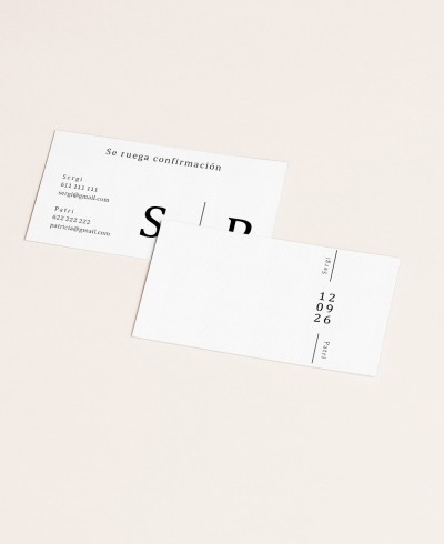 Cartes de confirmation pour mariages, accessoires, invitation, minimaliste
