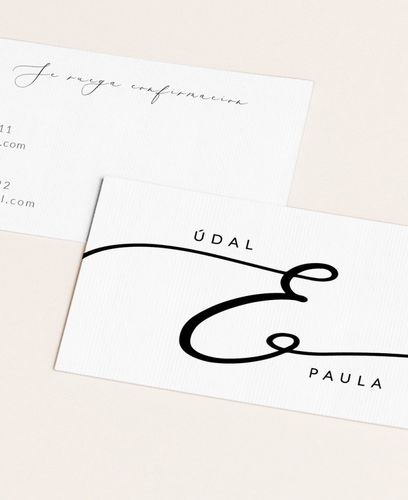 Cartes de confirmation pour mariages, accessoires, invitation, minimaliste