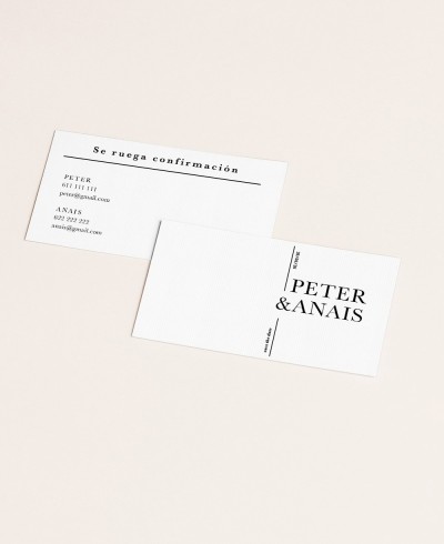 Carte de confirmation pour les mariages collection minimaliste Berlin