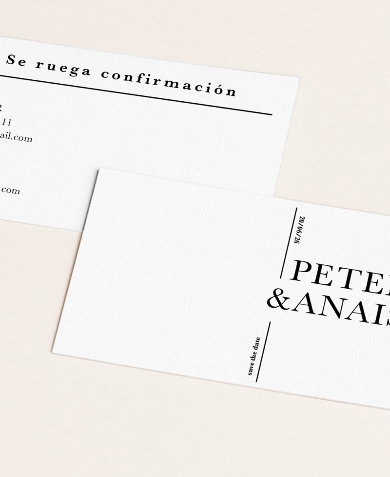 RSVP card per matrimoni collezione minimale Berlino