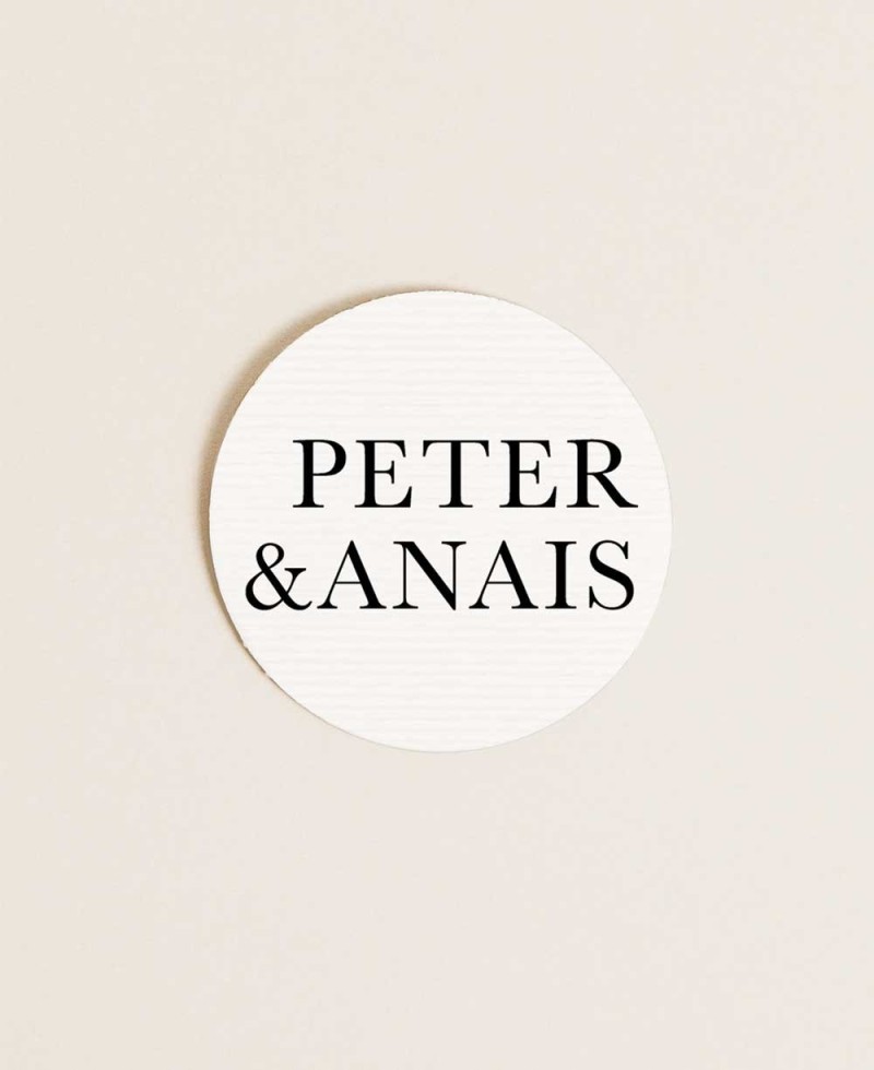 Round sticker for wedding details minimal collection Berlin Round sticker for wedding details minimal collection Berlin