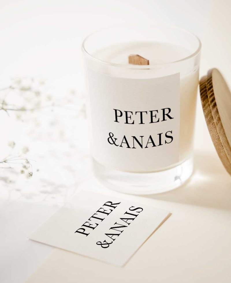 Pegatinas cuadradas para regalos de boda minimalistas Pegatinas cuadradas para regalos de boda minimalistas