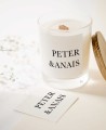 Pegatinas cuadradas para regalos de boda minimalistas