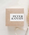 Horizontal rectangular sticker for decorating minimalist gifts