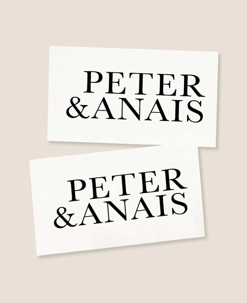 Pegatinas rectangulares horizontales para detalles de boda minimal Pegatinas rectangulares horizontales para detalles de boda minimal