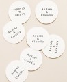 Round stickers for wedding details minimal collection Manhattan