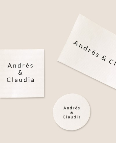 Formatos pegatinas para decorar regalos colección minimal Manhattan