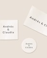 Formatos pegatinas para decorar regalos colección minimal Manhattan