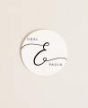 Round sticker for wedding gifts with names