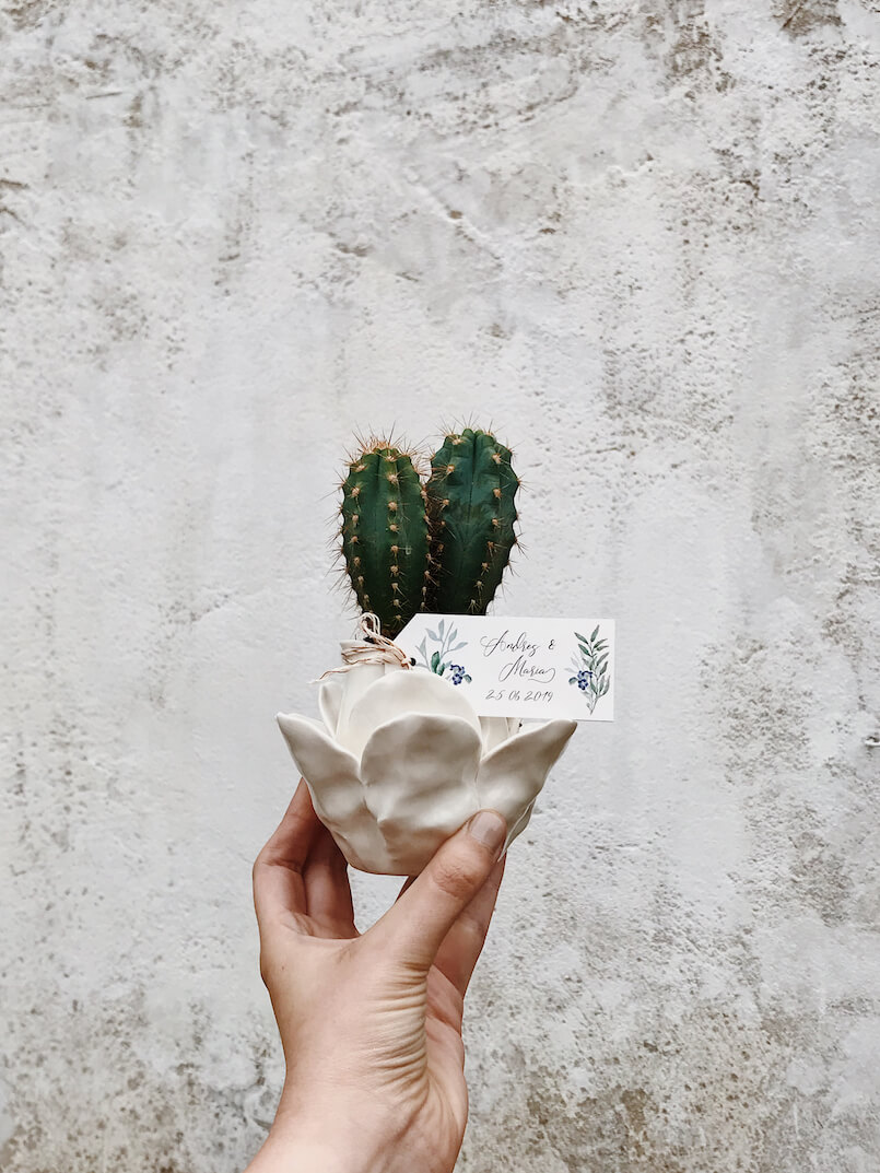 Etiquetas invitaciones de boda detalles de boda cactus Marmarina