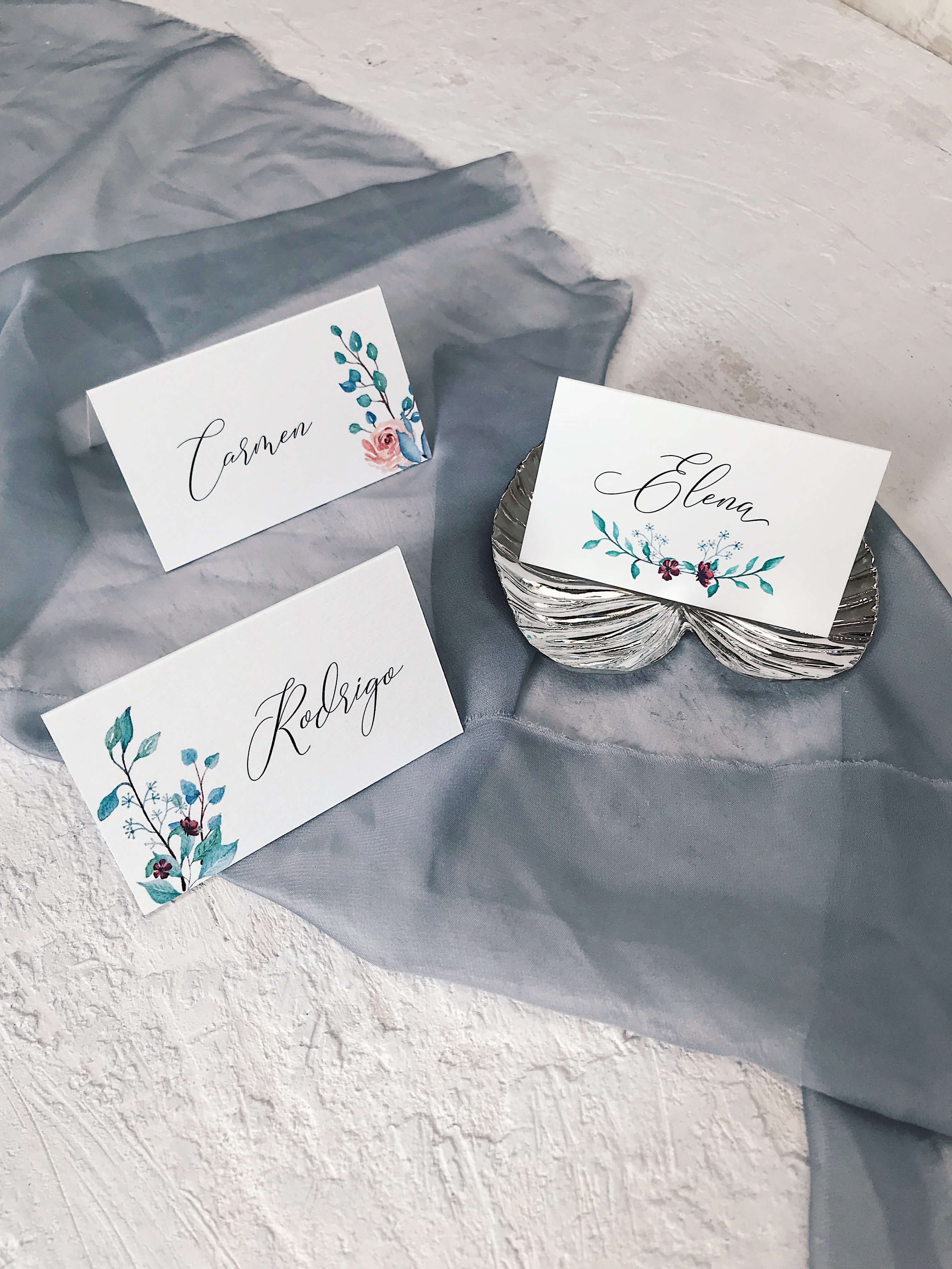 Puestos de mesa boda Marmarina